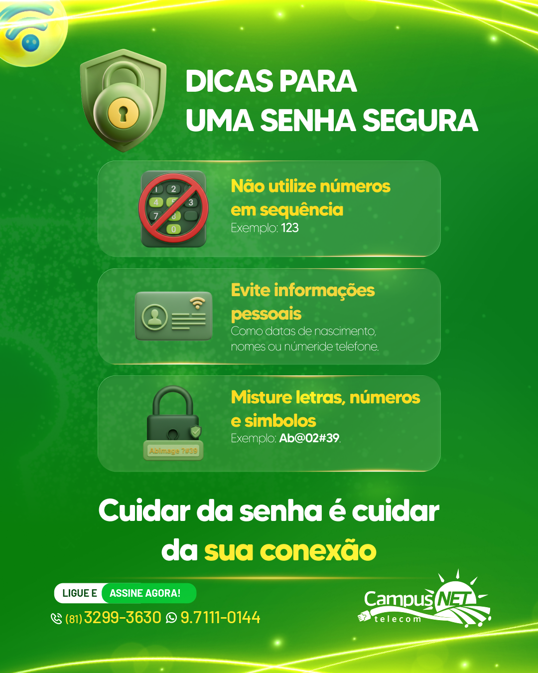 dicas para uma senha segura